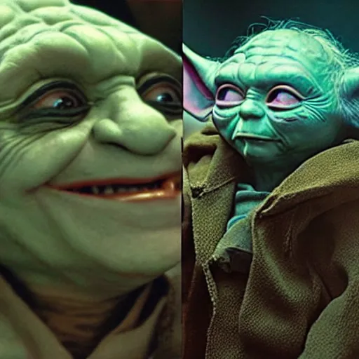 Image similar to Yoda as The Joker