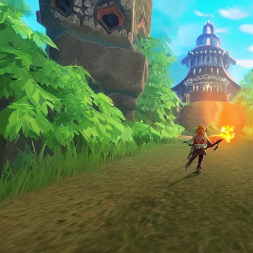 Image similar to screenshots of the new Legend of Zelda game