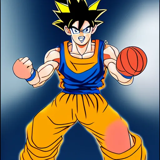 Prompt: basketballer goku