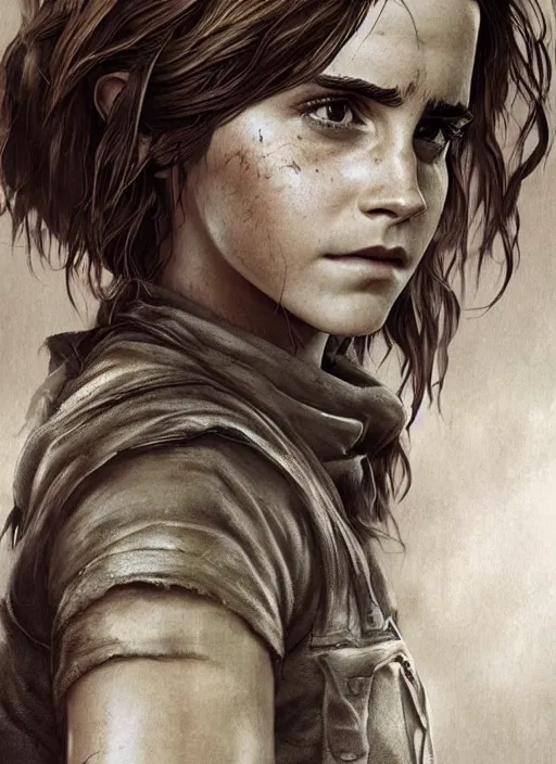 Image similar to highly detailed full body portrait of emma watson the last of us art, seductive, unreal engine, fantasy art by greg rutkowski