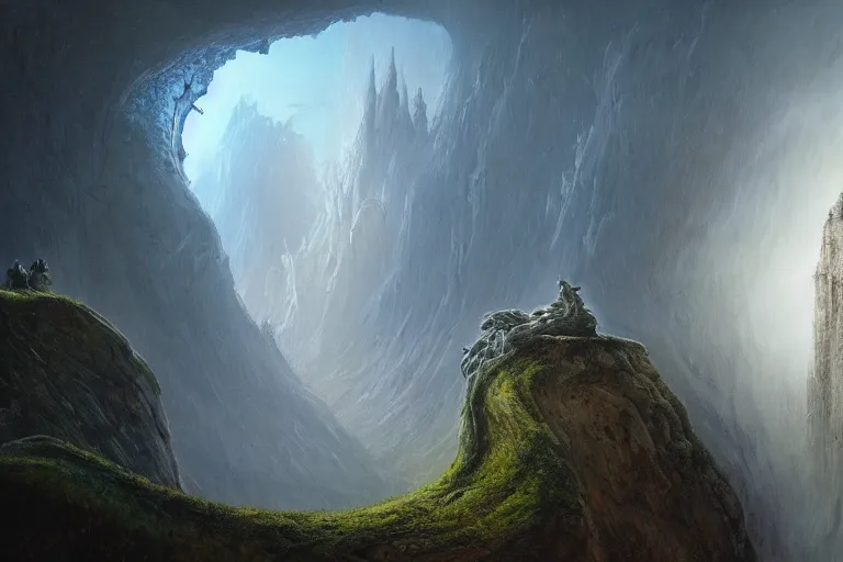 Image similar to amazing concept painting, by Jessica Rossier and HR giger and Beksinski, prophecy, hallucination, cliff face terraces of fantasy foliage, Angel of the LORD, Adam, Eve, Serpent, garden of eden, lush fruit orchard stream and rock garden