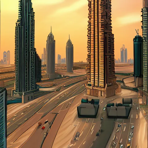 Image similar to gta : dubai, by furaffinity