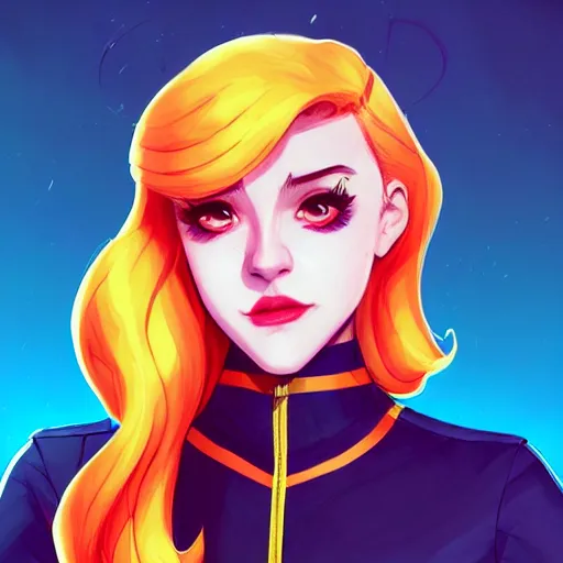 Image similar to a portrait of Lili Reinhart Batgirl comics, red hair, art by lois van baarle and loish and ross tran and rossdraws and sam yang and samdoesarts and artgerm, digital art, highly detailed, intricate, sharp focus, Trending on Artstation HQ, deviantart, unreal engine 5, 4K UHD image