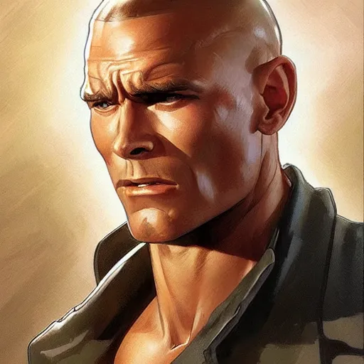 Image similar to doc savage, painted character portrait, highly detailed, digital painting, artstation, concept art, sharp focus, illustration, art by artgerm and greg rutkowski and alphonse mucha