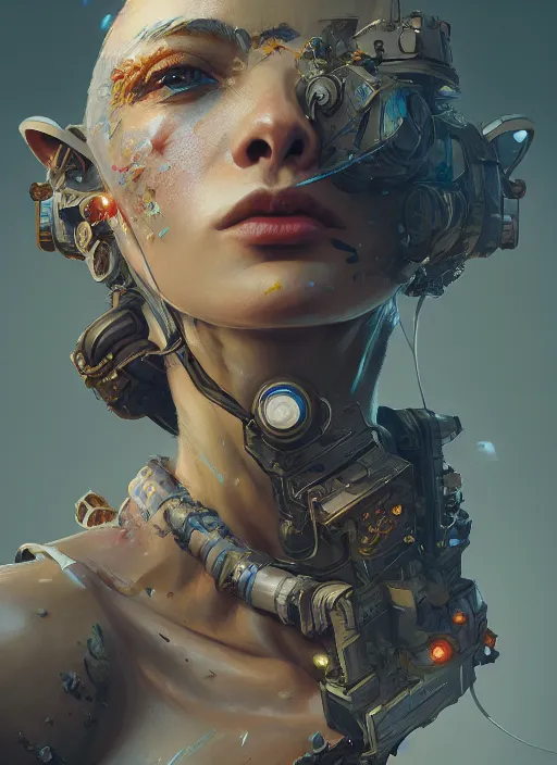 Image similar to ricochet, naturel, hyper detailed, digital art, trending in artstation, cinematic lighting, studio quality, smooth render, unreal engine 5 rendered, octane rendered, art style by klimt and nixeu and ian sprigger and wlop and krenz cushart