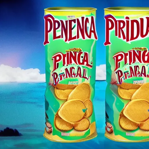 Image similar to the bermuda priangle, promo image for the new pringle which is a bermuda priangle, bonkers af, jeff