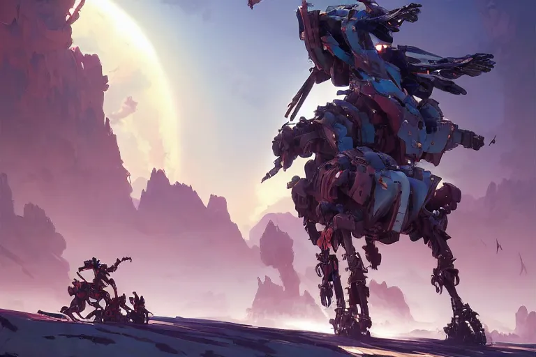 Image similar to sawtooth machine mecha animal beast robot of horizon forbidden west horizon zero dawn bioluminiscence, behance hd by jesper ejsing, by rhads, makoto shinkai and lois van baarle, ilya kuvshinov, rossdraws global illumination