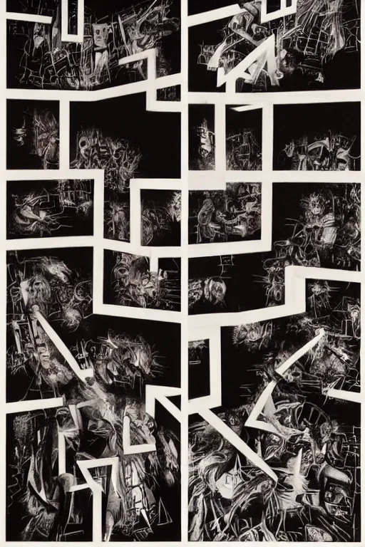 Prompt: by david lachapelle, by m c escher, by basquiat