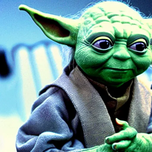 Image similar to yoda in the muppet show