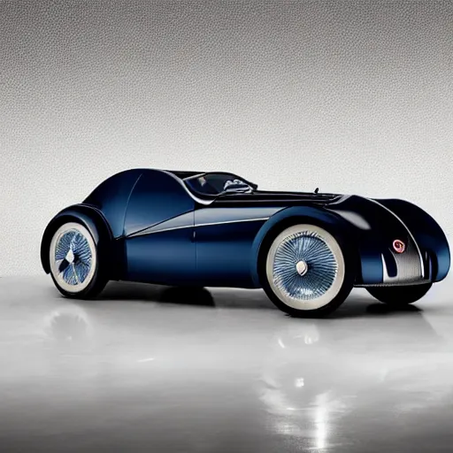 Prompt: a 2 0 2 5 bugatti type 5 7 sc atlantic concept, studio lighting