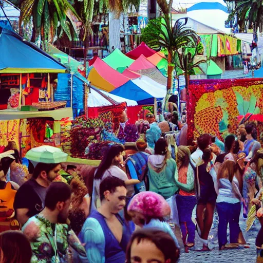 Prompt: feira hippie, rio de janeiro, photorealistic, 8 k