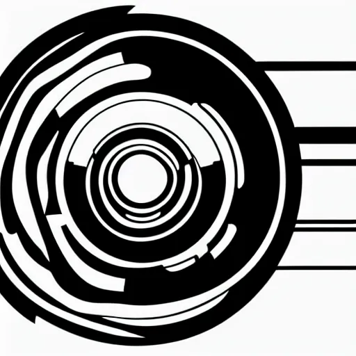 Prompt: woodlathe, turning bowl, lathe, machinery, sawblade border, vector art, simple, clean, monochromatic