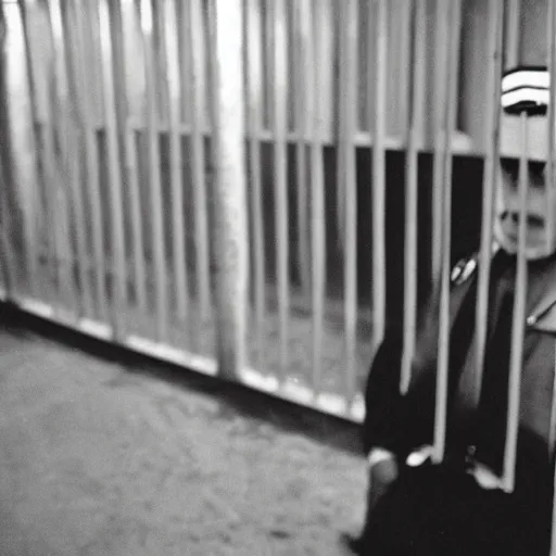 Prompt: photo of donald trump in prison, cinestill, 800t, 35mm, full-HD