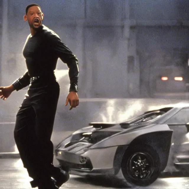 Image similar to movie still of Will Smith in Matrix (1999)