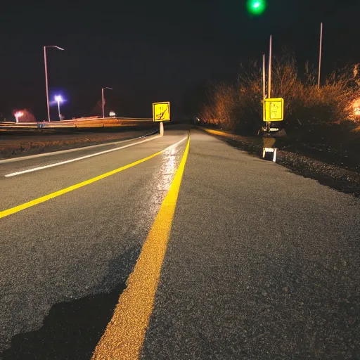 Image similar to road construction at night