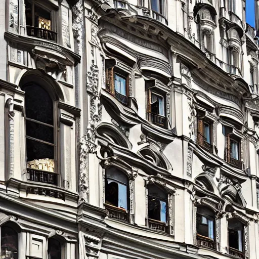 Image similar to Vienna facade architecture made from lava rocks