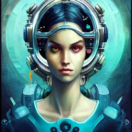 Image similar to lofi underwater biopunk artstation portrait, Pixar style, by Tristan Eaton Stanley Artgerm and Tom Bagshaw.