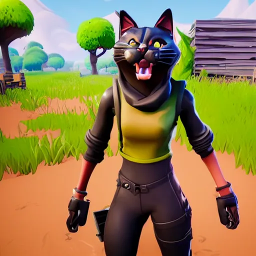 Image similar to a cat in Fortnite creative