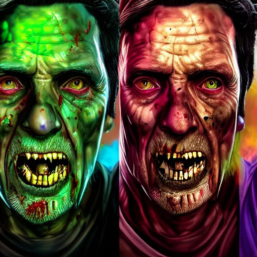 Image similar to a portrait of the avengers as zombies, highly detailed, digital photo, hdri, by christopher bretz and john carpenter, vivid colors, high contrast, 8 k resolution, intricate, photorealistic, smooth, psychedelic color scheme, concept art, award winning, cg society contest winner