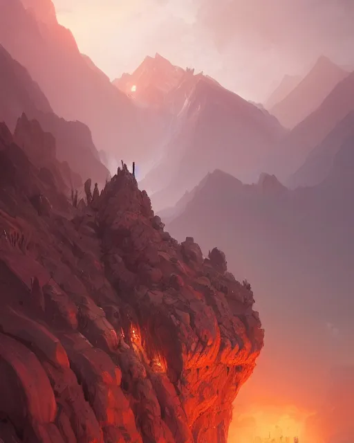 Image similar to the onix mountain, terrifying, environment art, fantasy art, landscape art, in the style of greg rutkowski, illustration, epic, fantasy, intricate, hyper detailed, artstation, concept art, smooth, sharp focus, ray tracing