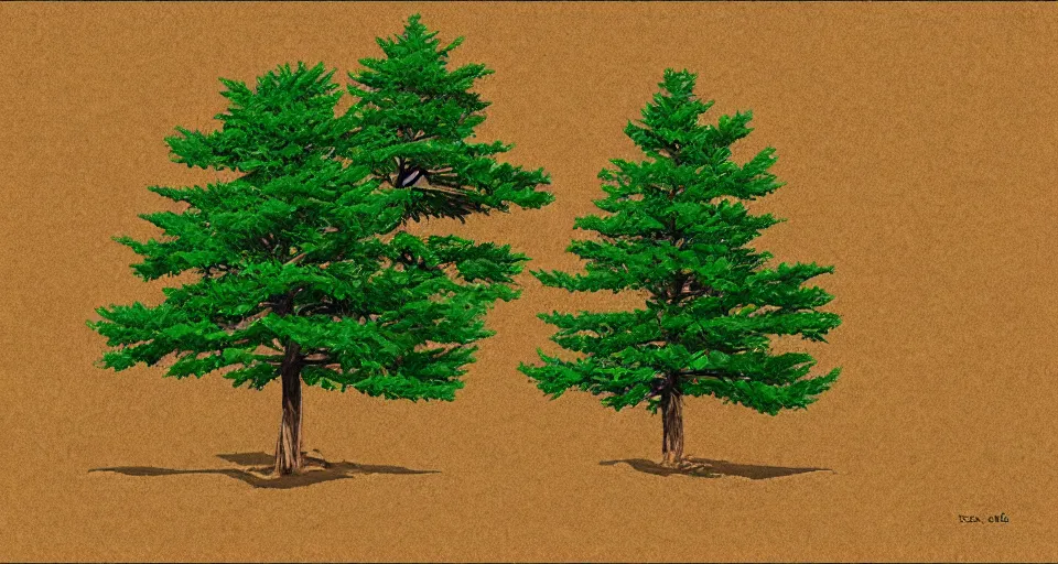Prompt: Cedar Tree Digital art