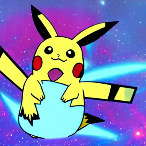 Image similar to pikachu getting radiation sickness from cosmic rays