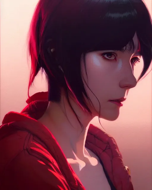 Image similar to dead inside!!!, fine - face, audrey plaza, realistic shaded perfect face, fine details. anime. realistic shaded lighting poster by ilya kuvshinov katsuhiro otomo ghost - in - the - shell, magali villeneuve, artgerm, jeremy lipkin and michael garmash and rob rey