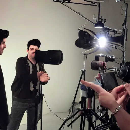 Image similar to behind the scenes of a captain disillusion video