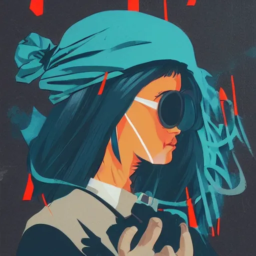 Prompt: Supreme x Ninjas Profile Picture by Sachin Teng, asymmetrical, Organic Painting , Matte Painting, geometric shapes, hard edges, graffiti, street art,:2 by Sachin Teng:4