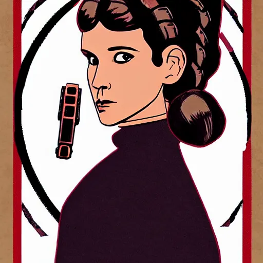 Prompt: princess leia, by andrew baker