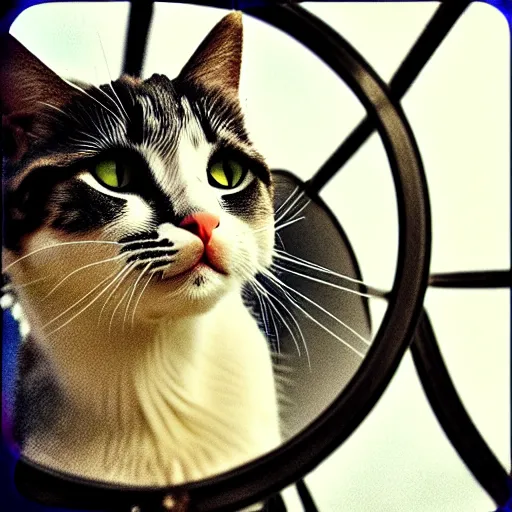 Image similar to !!!! cat!!!!, ( ferris wheel ), feline, award winning photo