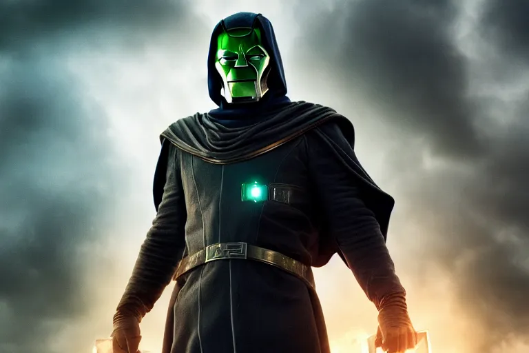 Prompt: modern MCU style Doctor Doom, marvel cinematic multiverse, ultra realistic, 4K, movie still, UHD, sharp, cinematic