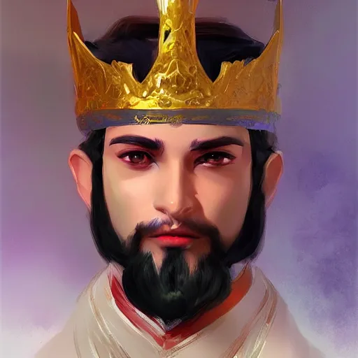 Image similar to portrait of a persian prince from tales of yore by yanjun cheng, artstation