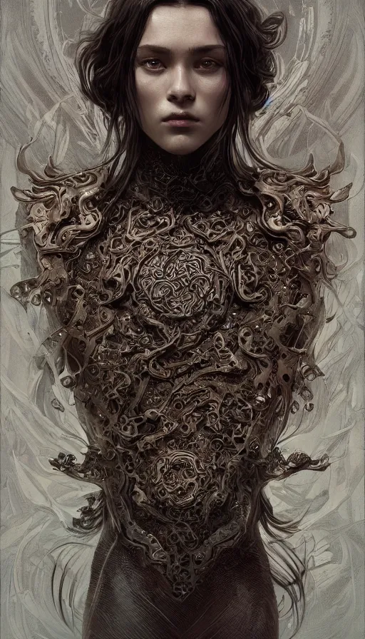 Image similar to silence, fame of thrones, lord of daggers, neon, fibonacci, sweat drops, intricate fashion clothing, insane, intricate, highly detailed, surrealistic, digital painting, artstation, concept art, smooth, sharp focus, illustration, Unreal Engine 5, 8K, art by artgerm and greg rutkowski and alphonse mucha