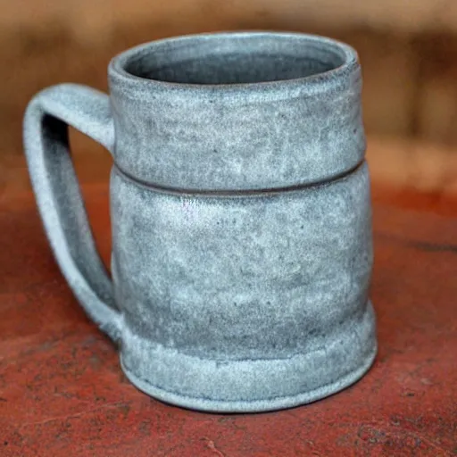 Prompt: soapstone tankard, vermont soapstone, hand carved mug