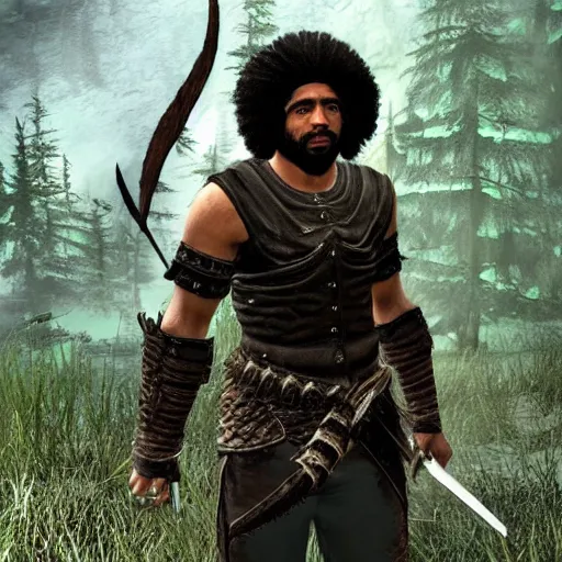 Prompt: Daveed Diggs as a character in Skyrim