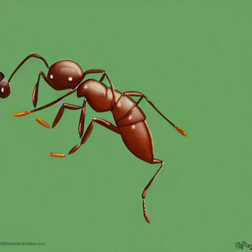 Prompt: digital art of an ant betraying its anthill