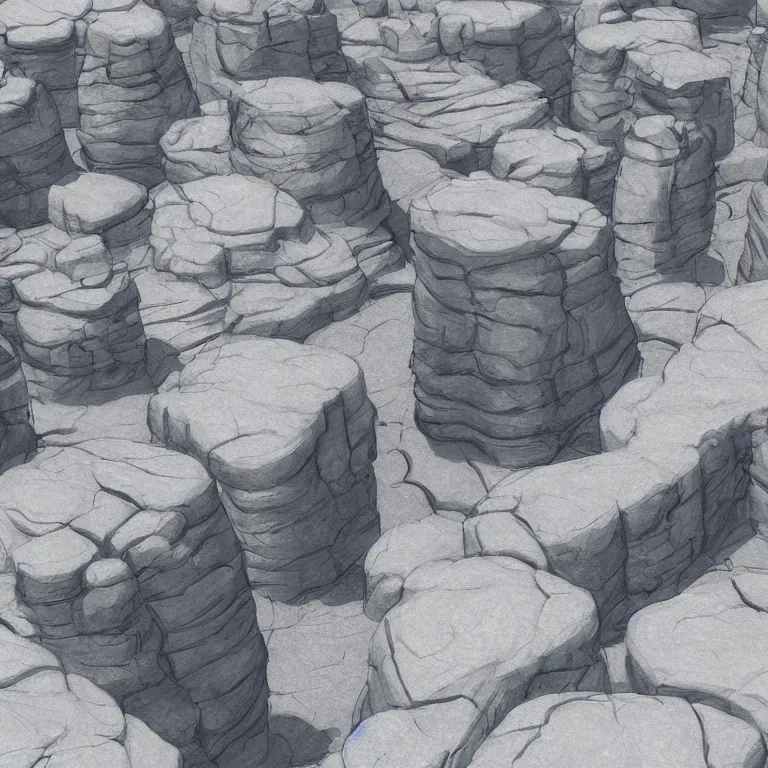 Image similar to canyon rock formations, sketch, concept art by senior environment artist, polycount, environmental art