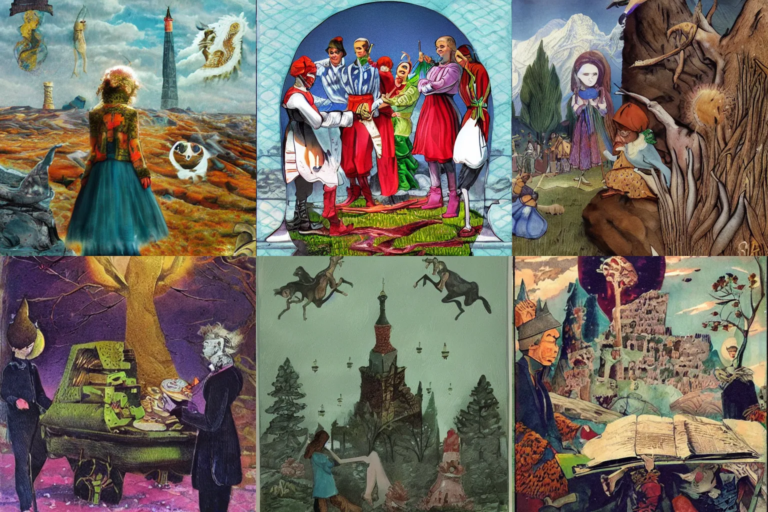 Prompt: russian tales, illustration, surreal
