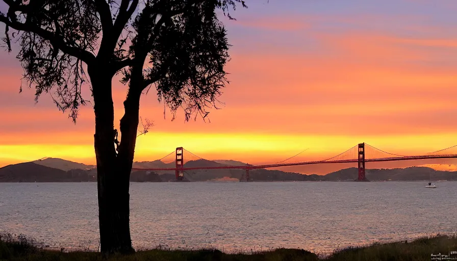 Image similar to sunset over the san francisco bay area bygyula tornai