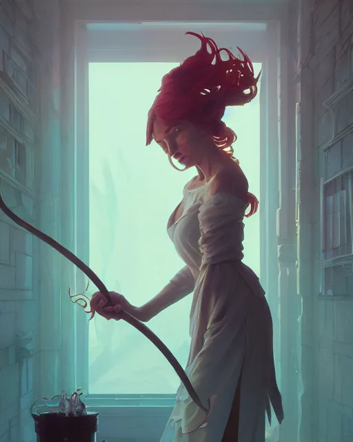 Image similar to highly detailed portrait of a mage casting magic, correct anatomy and body proportions, unreal engine, greg rutkowski, loish, rhads, beeple, makoto shinkai and lois van baarle, ilya kuvshinov, rossdraws, tom bagshaw, alphonse mucha, global illumination, detailed and intricate environment