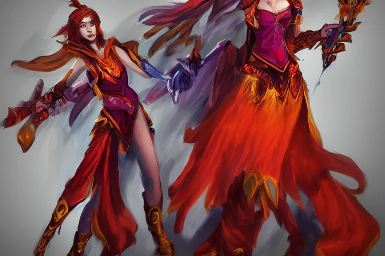 Image similar to Lina, Dota 2, trending on art station, fantasy,