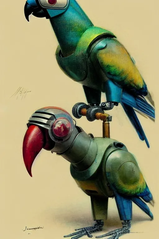 Image similar to ( ( ( ( ( 1 9 5 0 s retro future android robot parrot. muted colors., ) ) ) ) ) by jean - baptiste monge,!!!!!!!!!!!!!!!!!!!!!!!!!