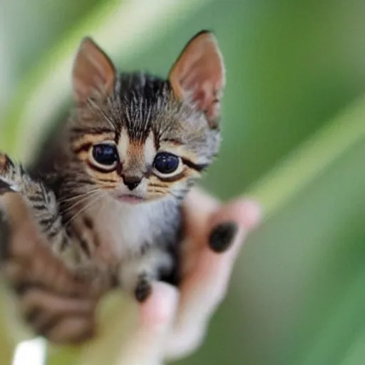 Image similar to photo of world's smallest cat the size of a honeybee