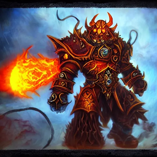 Prompt: ragnaros, world of warcraft, photo realistic