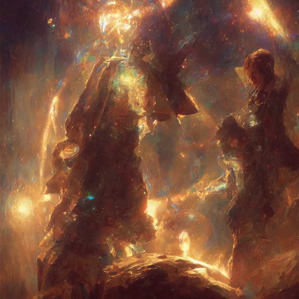 Image similar to david bowie as doctor who, radiant light, caustics, heroic, bright iridescent light, by gaston bussiere, bayard wu, greg rutkowski, maxim verehin