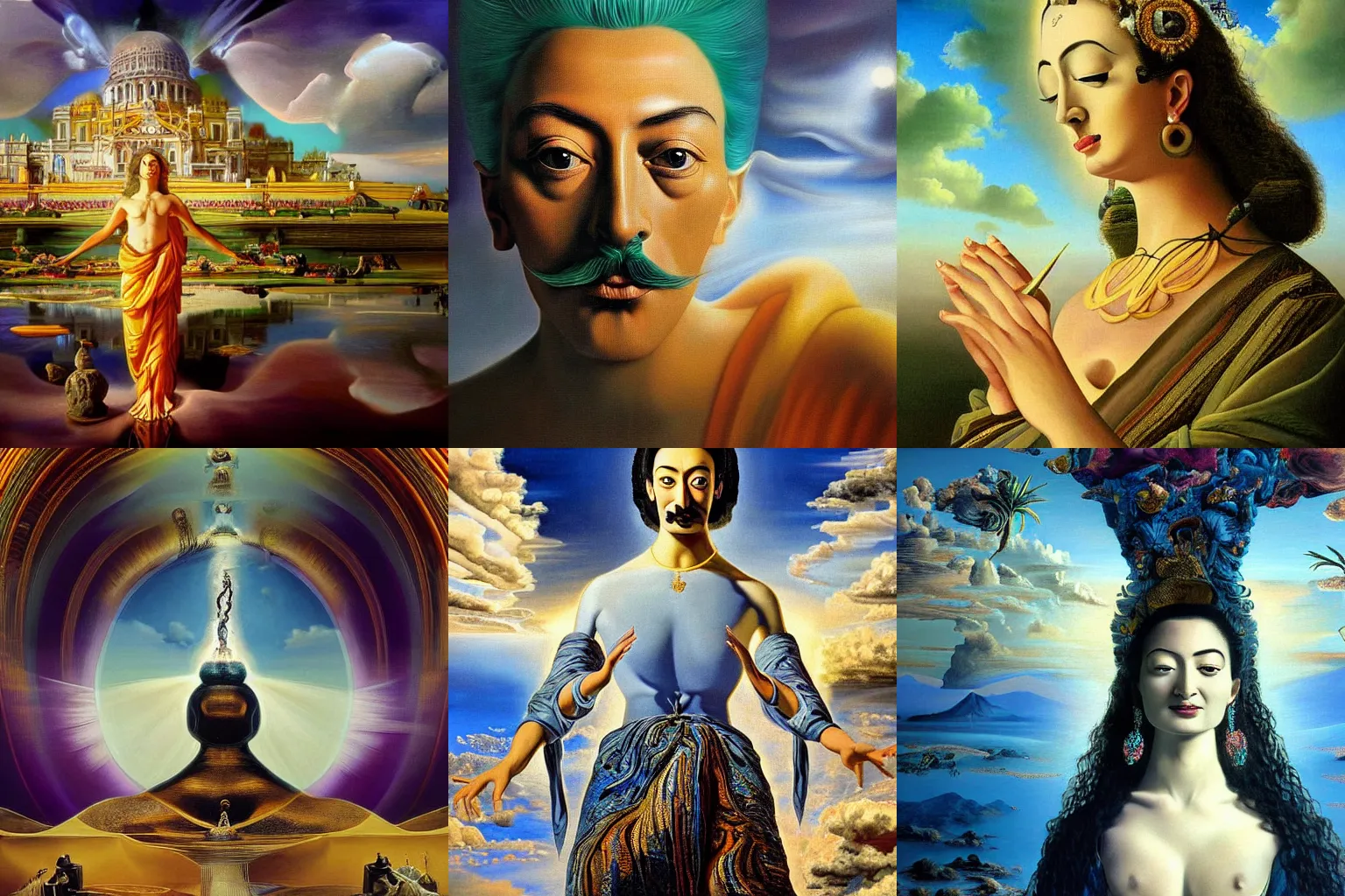 Prompt: a beautiful immaculate majestic h-res painting of beautiful wonderful enlightenment by Salvador Dali high detail, award winning hyperrealistic, photorealistic, octante render, elegant, cinematic, high textures, hyper sharp, 8k, insanely detailed and intricate, graphic design, cinematic atmosphere, hypermaximalist, hyper realistic, super detailed, 4k HDR hyper realistic high quality