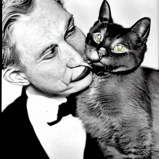 Prompt: The cat that is kissing, Dr. Seuss