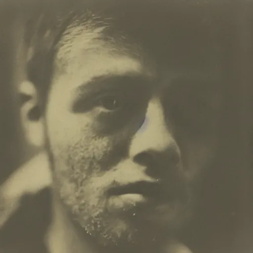 Prompt: close up portrait of a mine worker photo by Diane Arbus and Louis Daguerre
