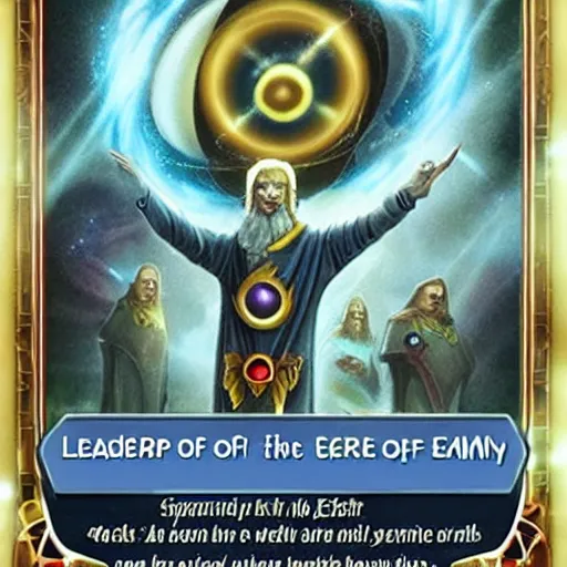 Prompt: Leader of the Eye of the Cosmos cult, wizard, enemy, evil